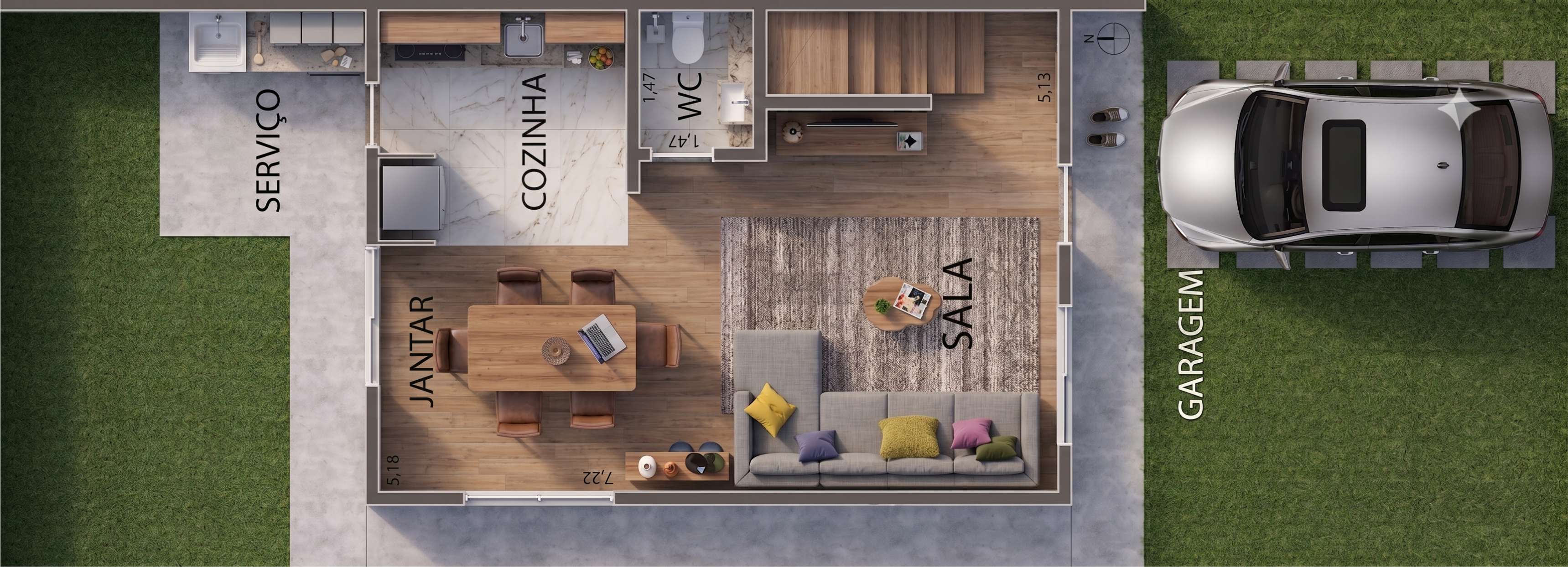 Planta Térreo 94m²